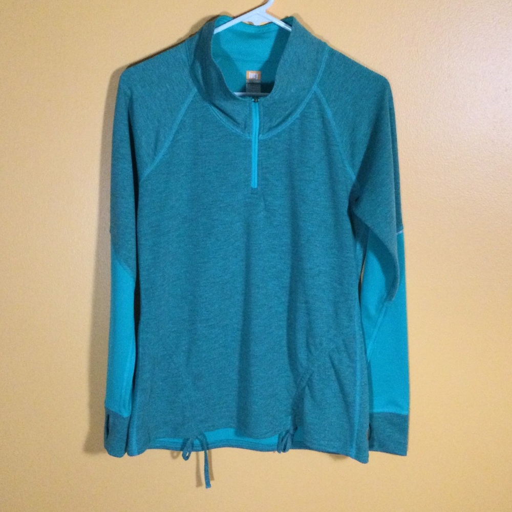 Lole Wicking 1/4 Zip Active Pullover Green Medium